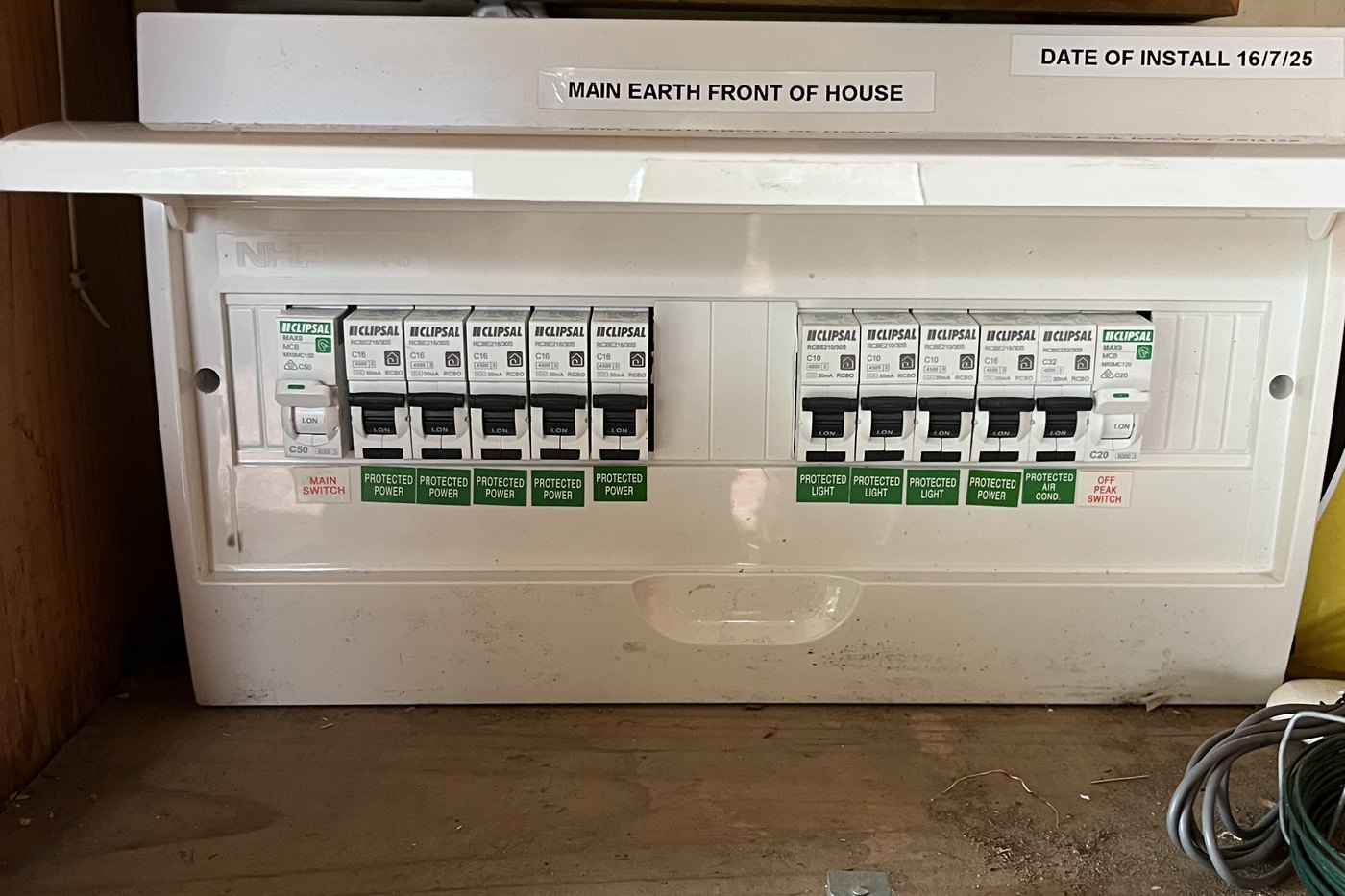 Switchboard upgraded with an individual RCBO per circuit, every way labelled, by SALTD Electrical